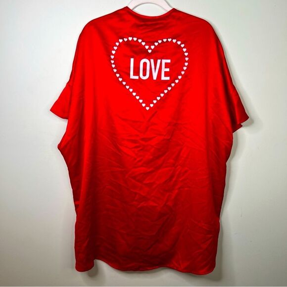 Victoria’s Secret Red Satin “Love” Valentine’s Day Mini Robe (One Size) - Picture 3 of 13